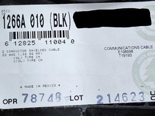 Belden 1266A 22/1P Twist Coppia Cavo Audio/Microfono Schermato CM Nero/100ft