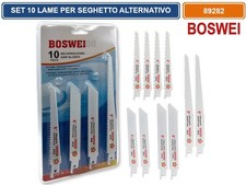 SET 10 LAME 6"/8" PER SEGHETTO ALTERNATIVO A GATTUCCIO PER LEGNO PLASTICA EMETAL