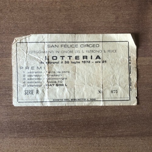 Biglietto lotteria san - lotteria,