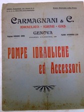 Catalogo Ditta Carmagnani & C., Genova Pompe idrauliche ed accessori 1913