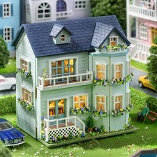 Casa in miniatura set per casa delle bambole fai da te in legno mini set da