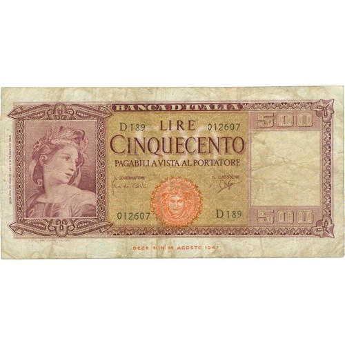 1947 italy 500 - 1947, lire