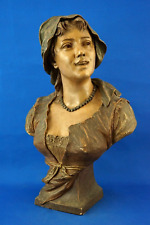 Friedrich Goldscheider Scultura busto donna Terracotta 1800 XIX Austria Liberty