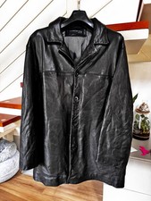 giacca lunga di pelle Kenneth Cole New york vintage