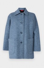 ? Cappotto Max&Co  By MAX MARA Magda?feltro Lana Wool Blue Coat  L Size