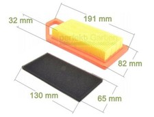 Filtro aria 191x82x32 mm per