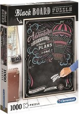 Clementoni Puzzle 1000 Pezzi Black BOARD Travel Puzzle 50x69 cm Nuovo NEW