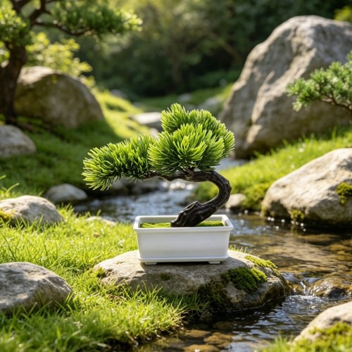 Bonsai pino plastica - bonsai, in