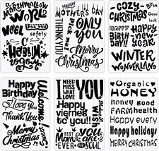 6 pezzi 6 stili disegno parole