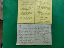 FAC SIMILE DI DUE LETTERE DI D'ANNUNZIO E MUSSOLINI