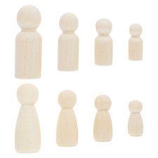  50pcs bambola di legno artigianato fai da te creativo pittura di legno mini
