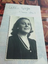 Lella GAYO Gaio Gajo Cantante Lirica foto d'epoca con autografo e dedica