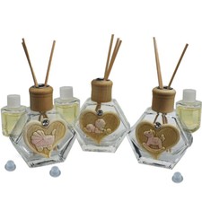 34064 Bomboniere Profumatore Vetro Cuore Culla Cavalluccio Bimba Nascita