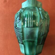 RARO VASO "INGRID" CURT SCHLEVOGT anni '30 ART DECO MALACHITE ART GLASS STUPENDO!