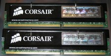 2x1GB CORSAIR XMS DDR1 RAM 400MHz PC3200 DIMM 184-pol.CL2 CMX1024-3200C2 2GB
