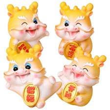  4 pezzi di figurine di drago