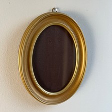 Cornice portafoto ovale oro 5x7 vintage da parete