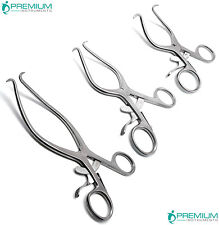 Gelpi Retrattori 3,5", 5,5", 7" Punti Affilati Chirurgico Veterinario Set di 3