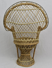 Sedia vintage in vimini rattan