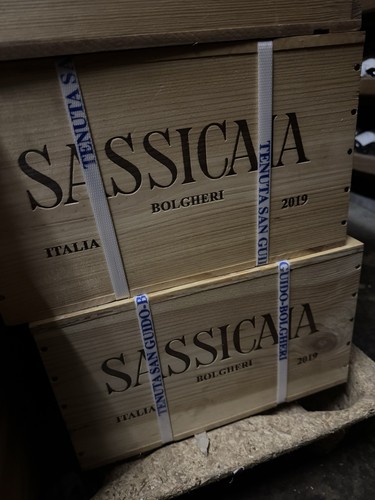 Cassa bottiglie sassicaia - bottiglie,