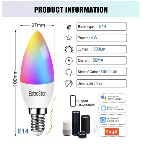 Extrastar e14 smart - e14, wifi