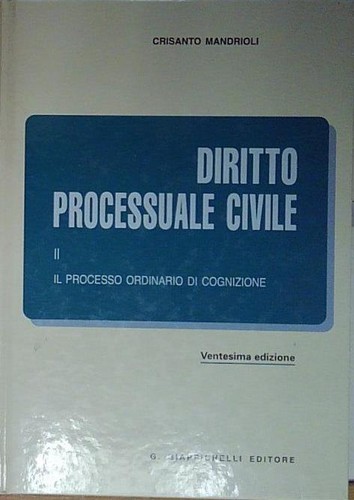 Mandrioli diritto processuale - mandrioli,