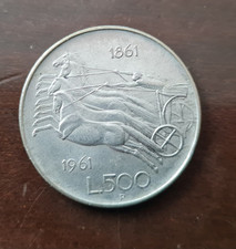 Italia 500 lire "Bighe" 1861 del 1961 - Rovescio Capovolto 