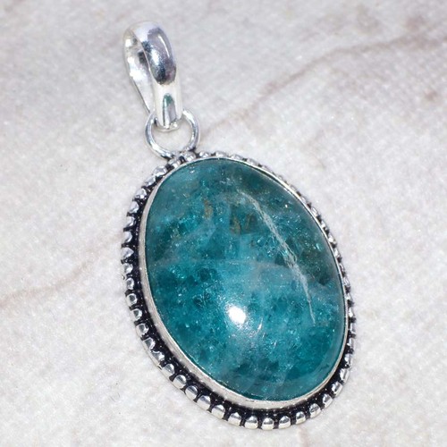 Ciondolo apatite blu - , placcato