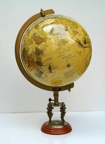 Antico globo mappamondo - da, 12"