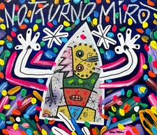 BRUNO DONZELLI - NOTTURNO MIRÒ - DIPINTO 30x35 (OPERA INCORNICIATA)