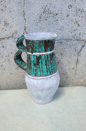 Vase terre émaillé - ,
