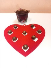 Decorazioni Natalizie, Cuore Con Campanelli E Mini Secchio.