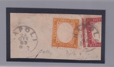1862 Italia Regno:80c. giallo arancio (N°4) bordo di foglio a dx. SPL (429/s527)