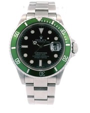 Rolex Submariner 16610LV Lunetta Kermit Flat 4 Orologio Uomo Scatola Documenti