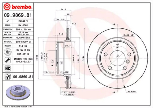 Set freni disco - disco, brembo