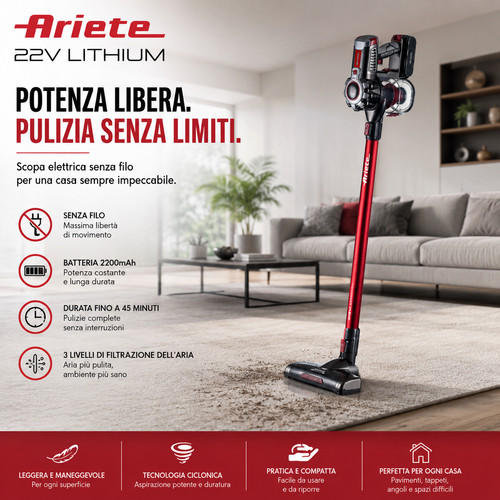 Ariete 22v lithium - ariete, scopa