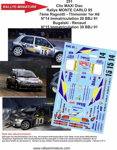 Decals ref 0251 renault - ref,