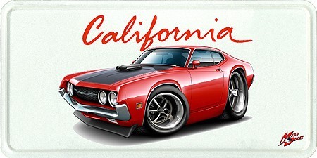 Targa auto muscolare ford - auto,