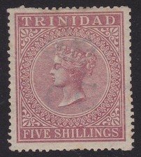 1869 TRINITÀ, SG 87 5s. rosa MLH