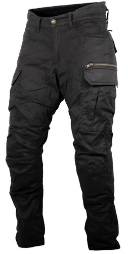 Jeans cargo moto nero - nero, con