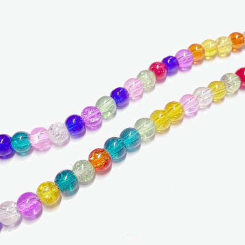 Perle vetro crackle rotonde - crackle,