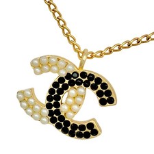Collana chanel logo nero - chanel,