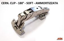 CERNIERA 180 CLIP + Base - SOFT Ammortizzata  - Ante Mobili - Collo 0 - STM