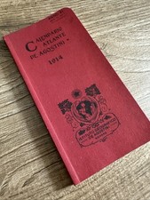 Calendario Atlante De Agostini 1914 Ottime Condizioni D'epoca