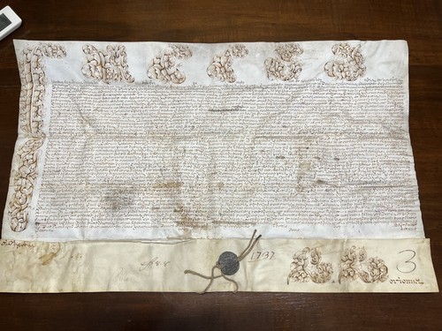 1737 bolla papale con sigillo - con,
