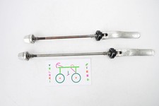 Spiedini a sgancio rapido Salsa ribaltabile anteriore 100 mm e posteriore 135 mm titanio argento