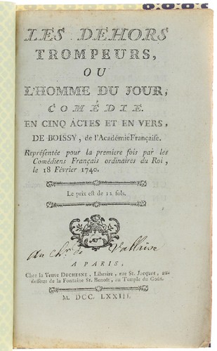 Les dehors trompeurs ou - dehors, trompeurs,