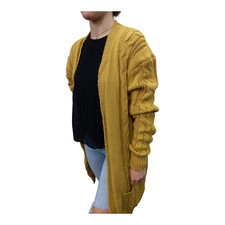 Cardigan donna lungo lana