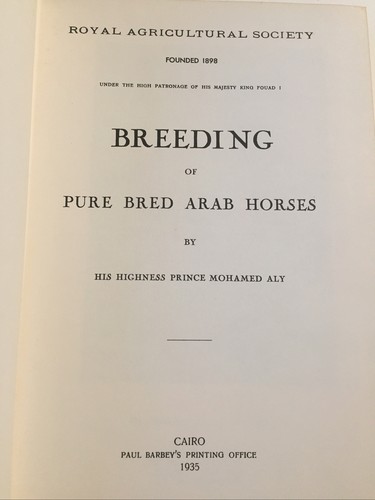 Breeding pure bred arab - breeding,