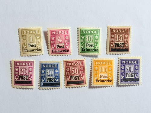 Norway stamps 1929 overprinted - norway,